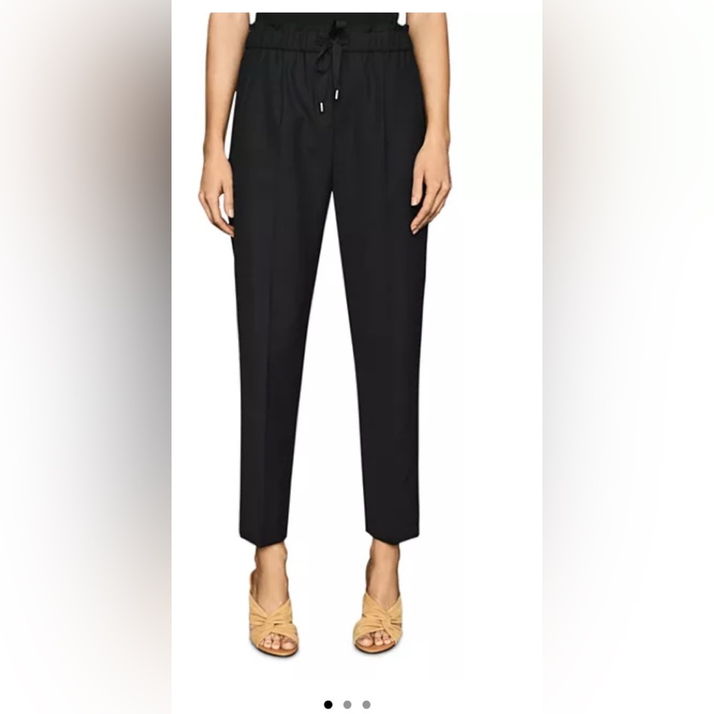 Black Drawstring Ankle Pants